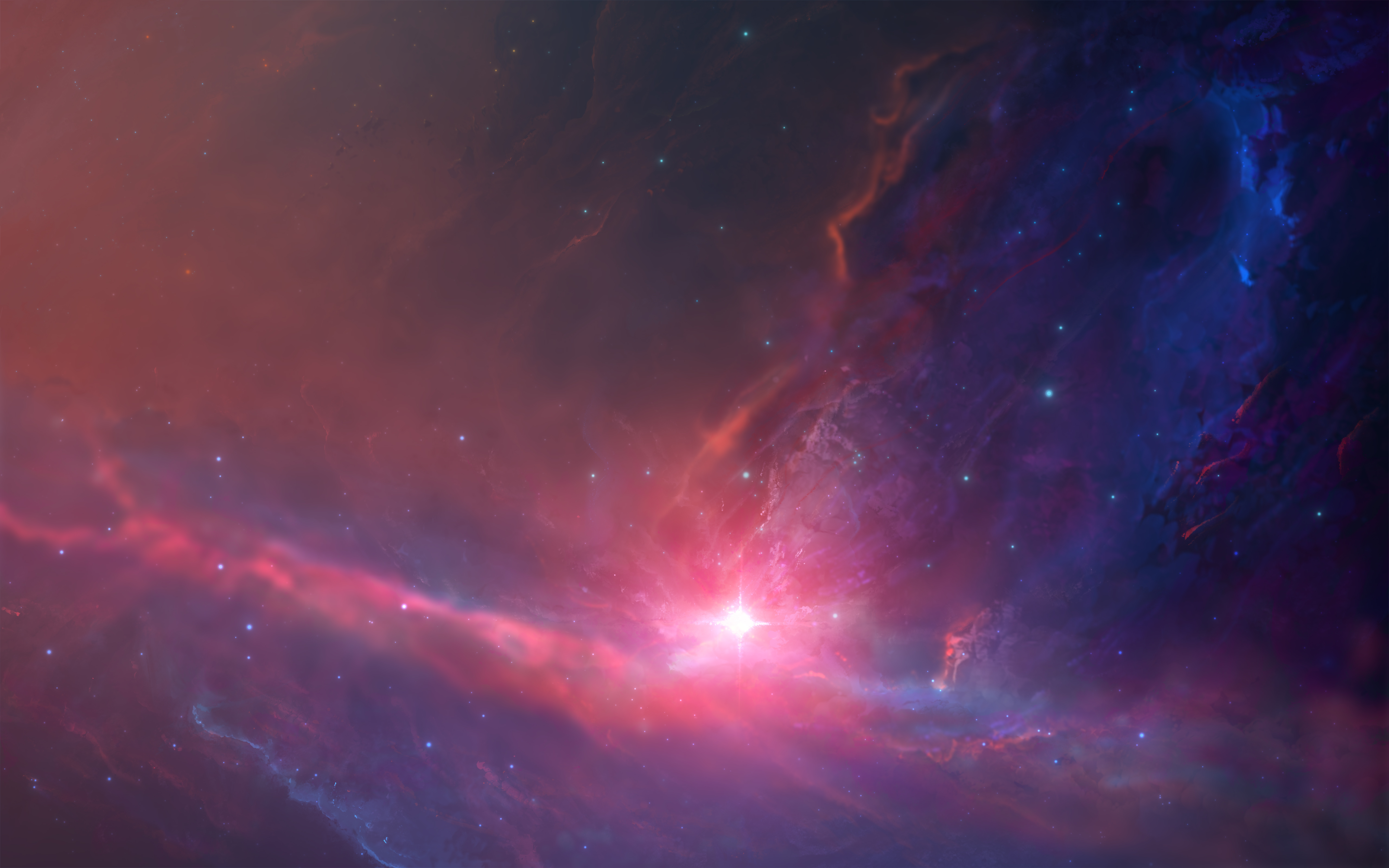 Nebula Universe Stars Wallpaper HD Digital 4k Image