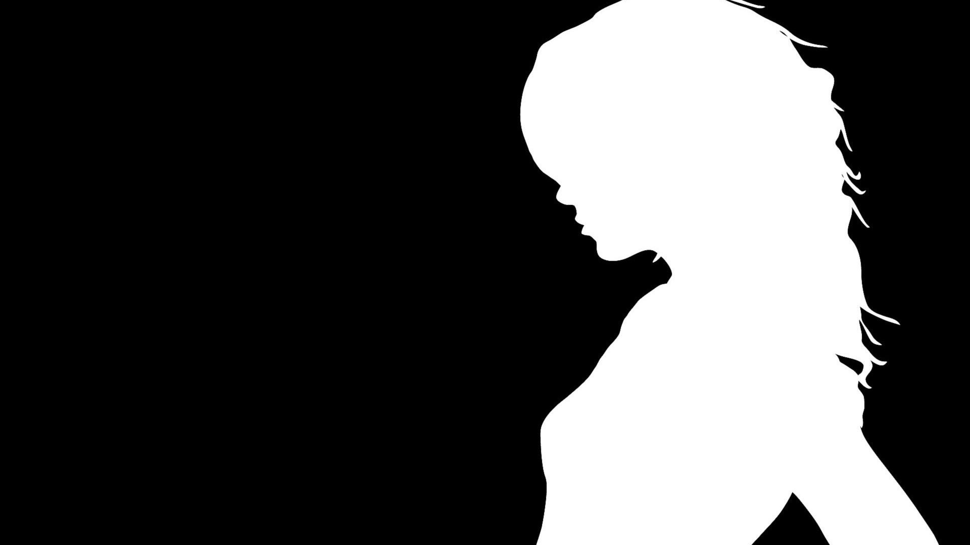 Download wallpaper 2048x1152 silhouettes, couple, love 