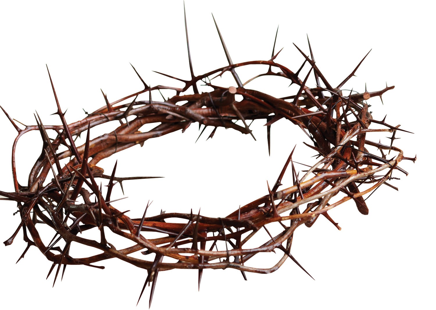 Crown Of Thorns Downward Upward And Forward Behind Jesus