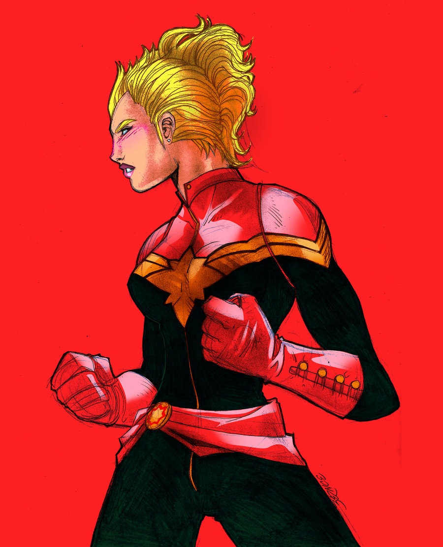 Captain Marvel Carol Danvers By Bernce