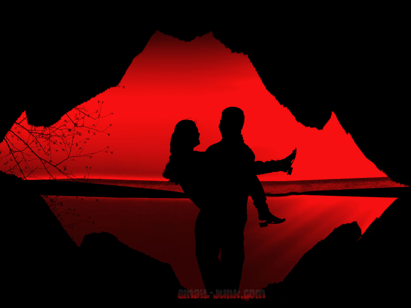  love with red background   Romantic Love wallpapers for Valentines 1600x1200
