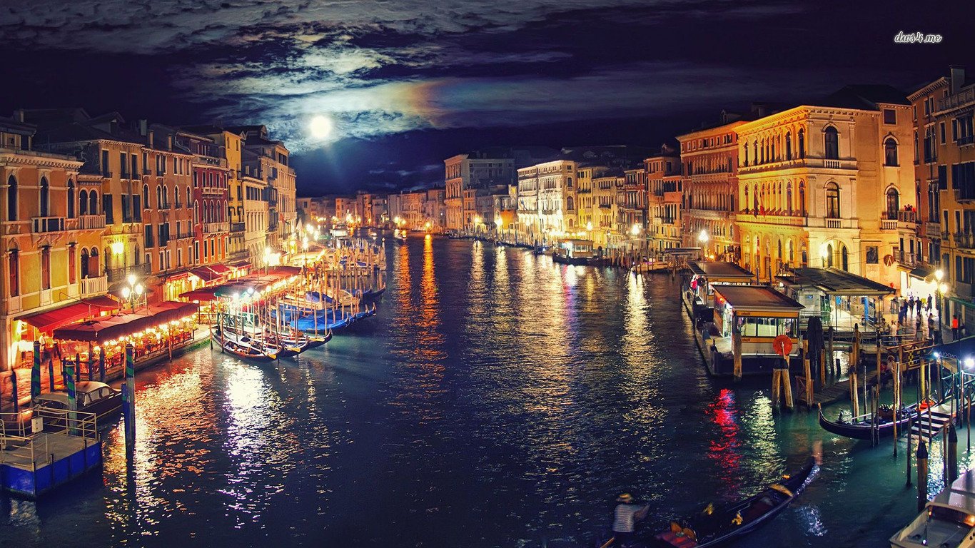 Night in Venice wallpapers Collection 1366x768