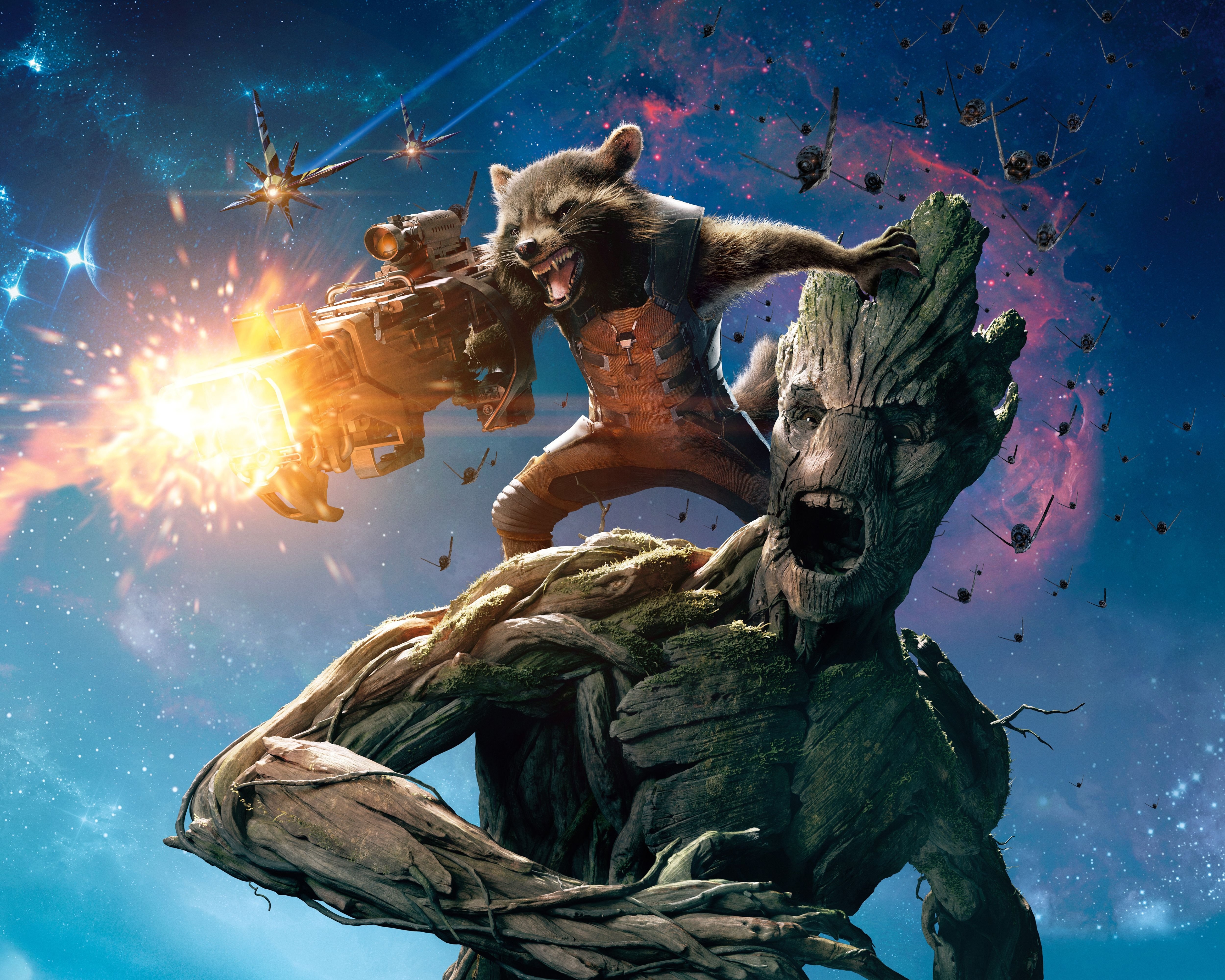 Guardians Of The Galaxy Groot Rocket Raccoon 5k UHD