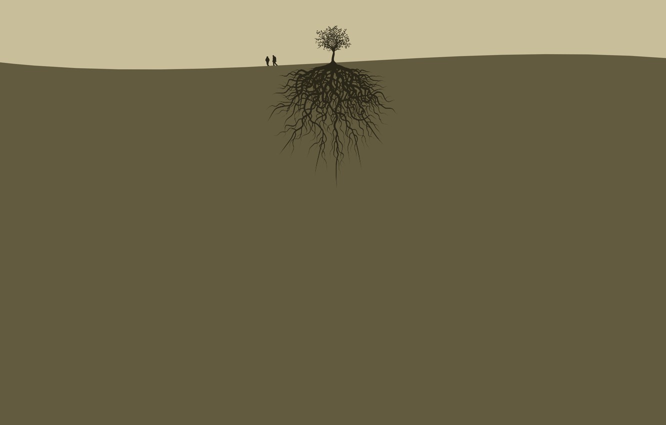 Wallpaper Roots People Tree Earth Pair Two Image For Desktop
