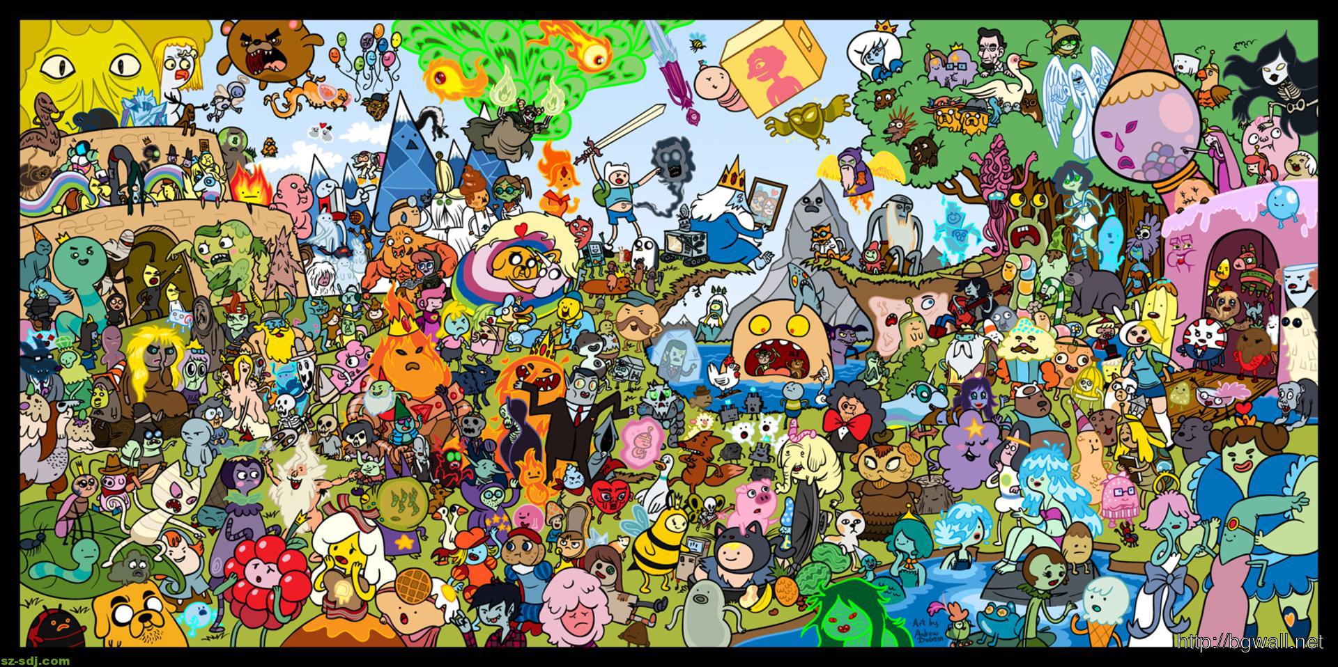 Adventure Time Characters Wallpaper Top