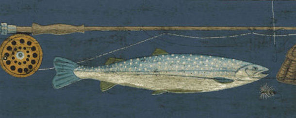Fly Fishing Sportsman S Wallpaper Border