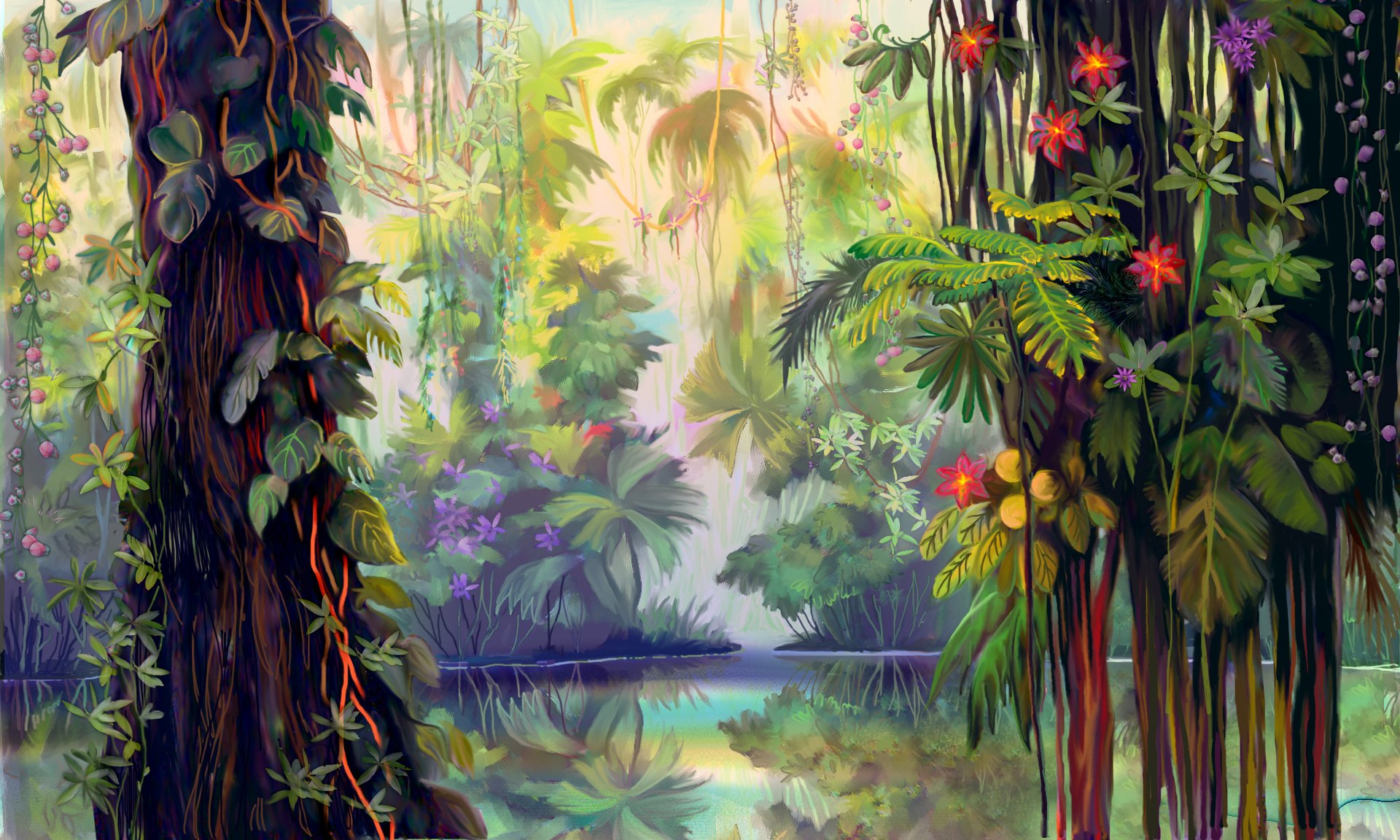 User Res Of Luminescent Jungle Screensaver