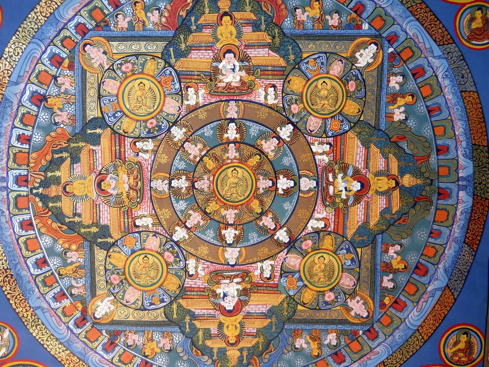 Sublime Blue Buddha Mandala Tibetan Buddhist