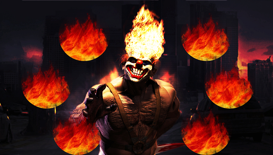  for the sick and twisted clown in this burning hot PS vita wallpaper