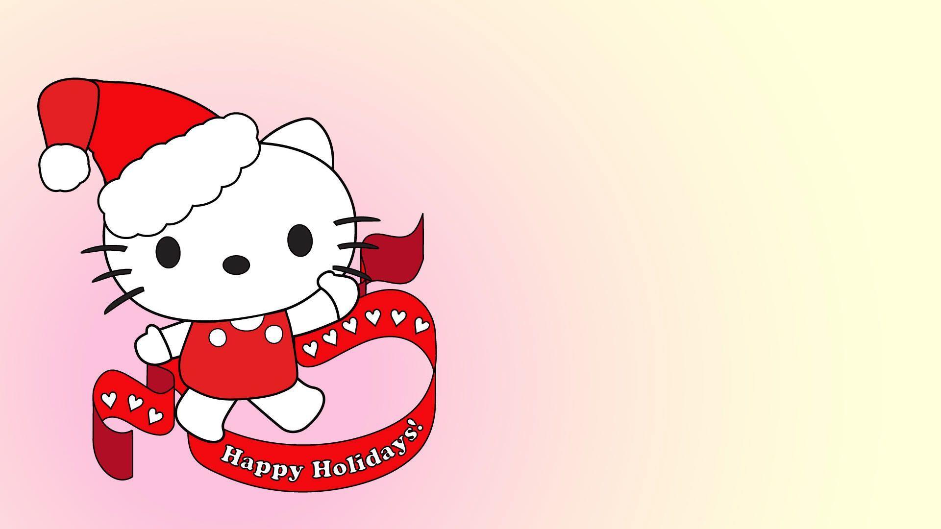 Hello Kitty Christmas Background
