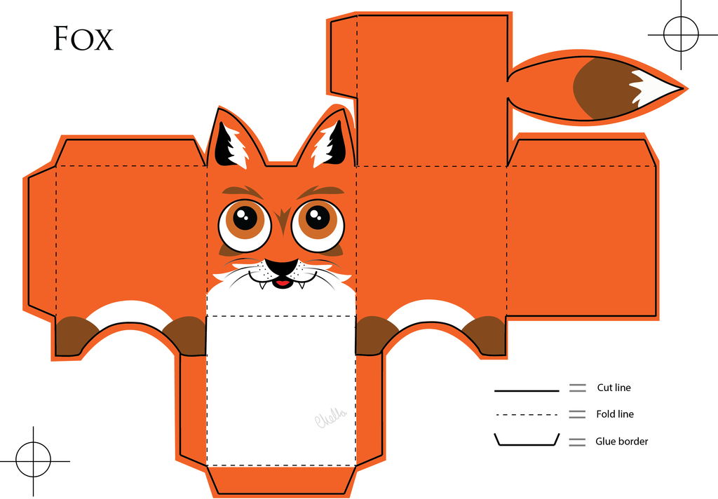 Fox Paper Craft by Veavictis on