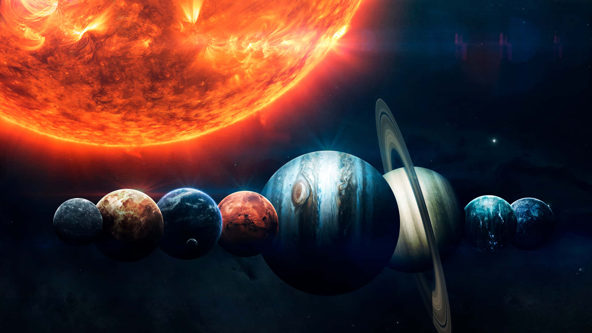 Outer Space Red 4k Wallpaper