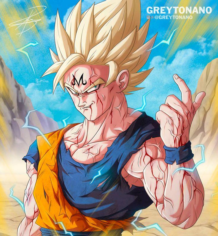 Majin Goku by Greytonano Anime dragon ball super