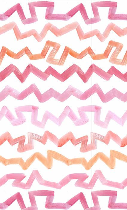 Sarah Ellison Pink Zig Zag Wallpaper
