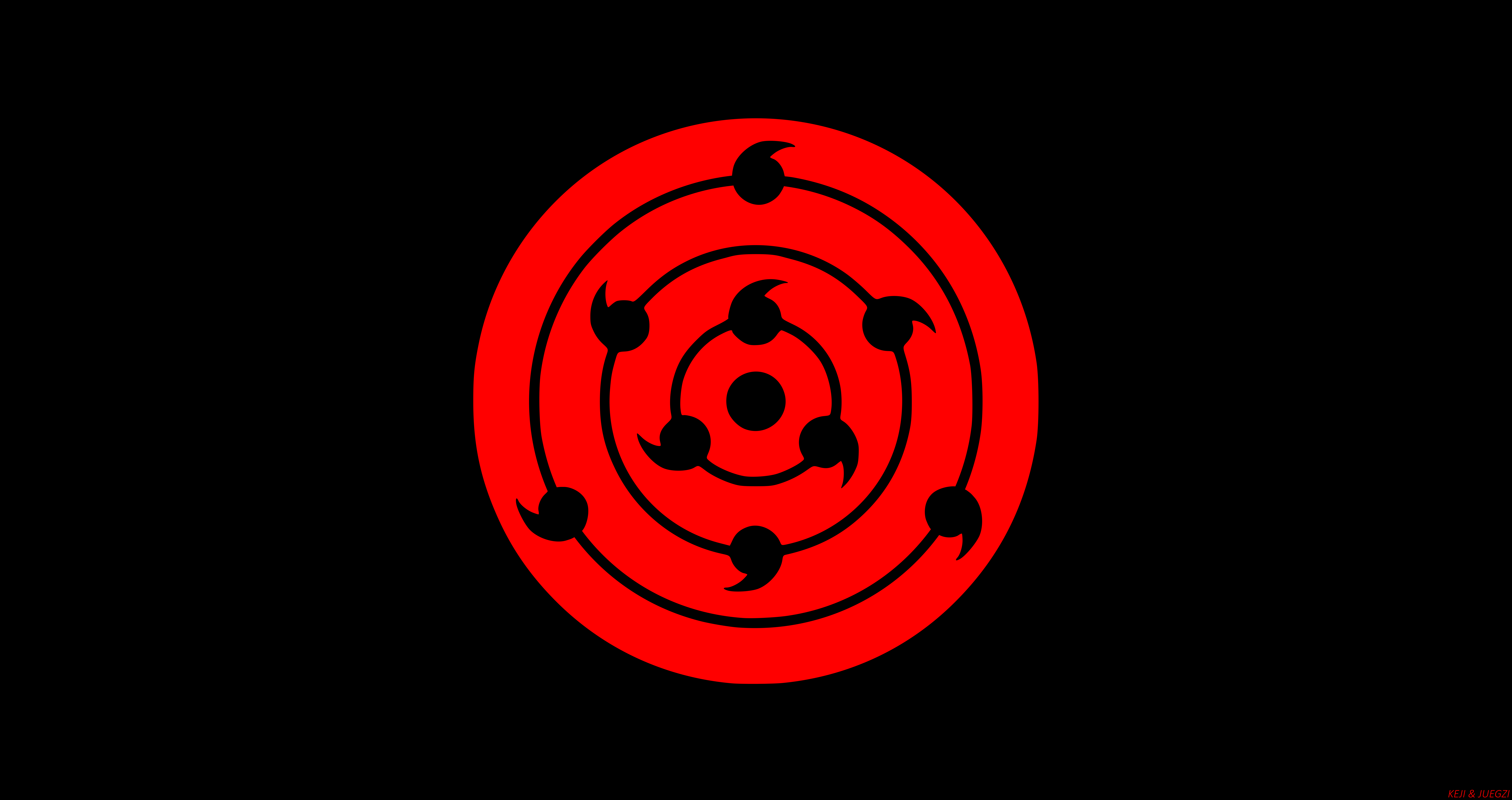 Rinne Sharingan Minimalist Anime Naruto 8k Ultra HD Wallpaper