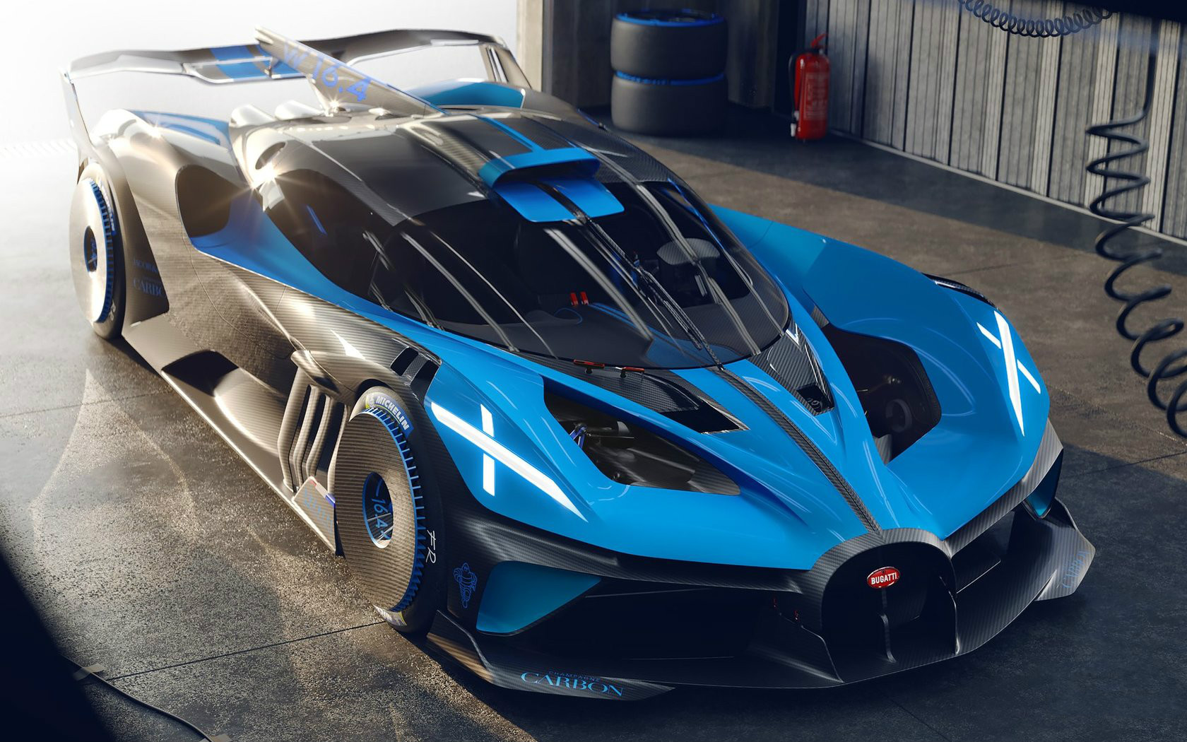 Car Supercars Bugatti Bolide Concept Blue Cars Garage