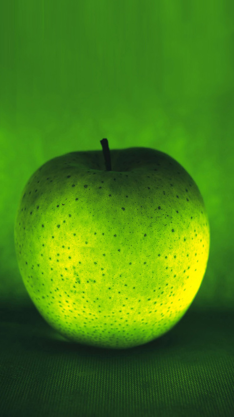 3d Green Apple iPhone And Plus Wallpaper