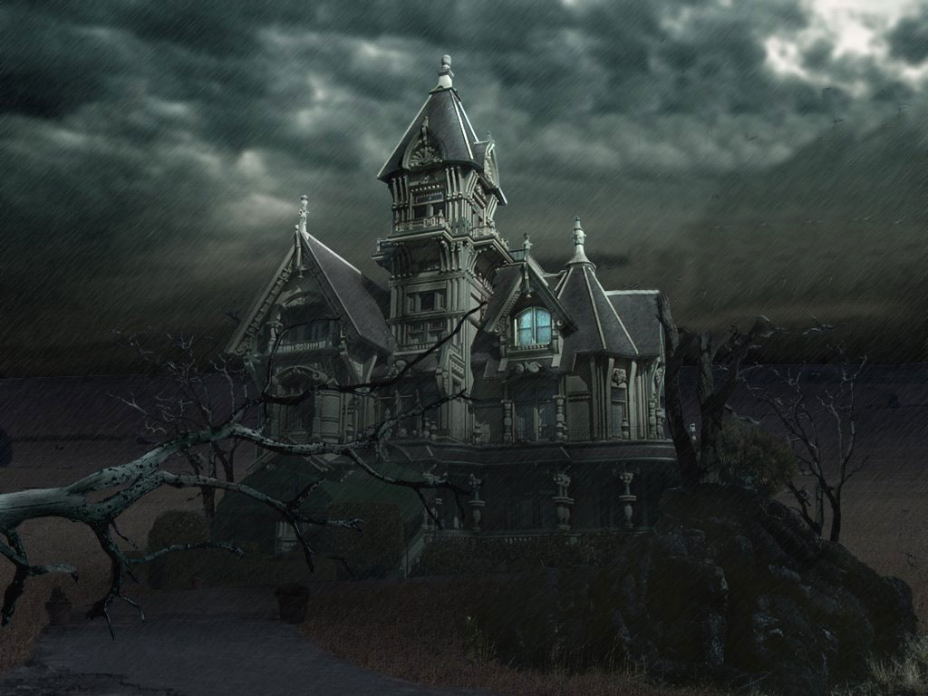 Haunted House Night Image