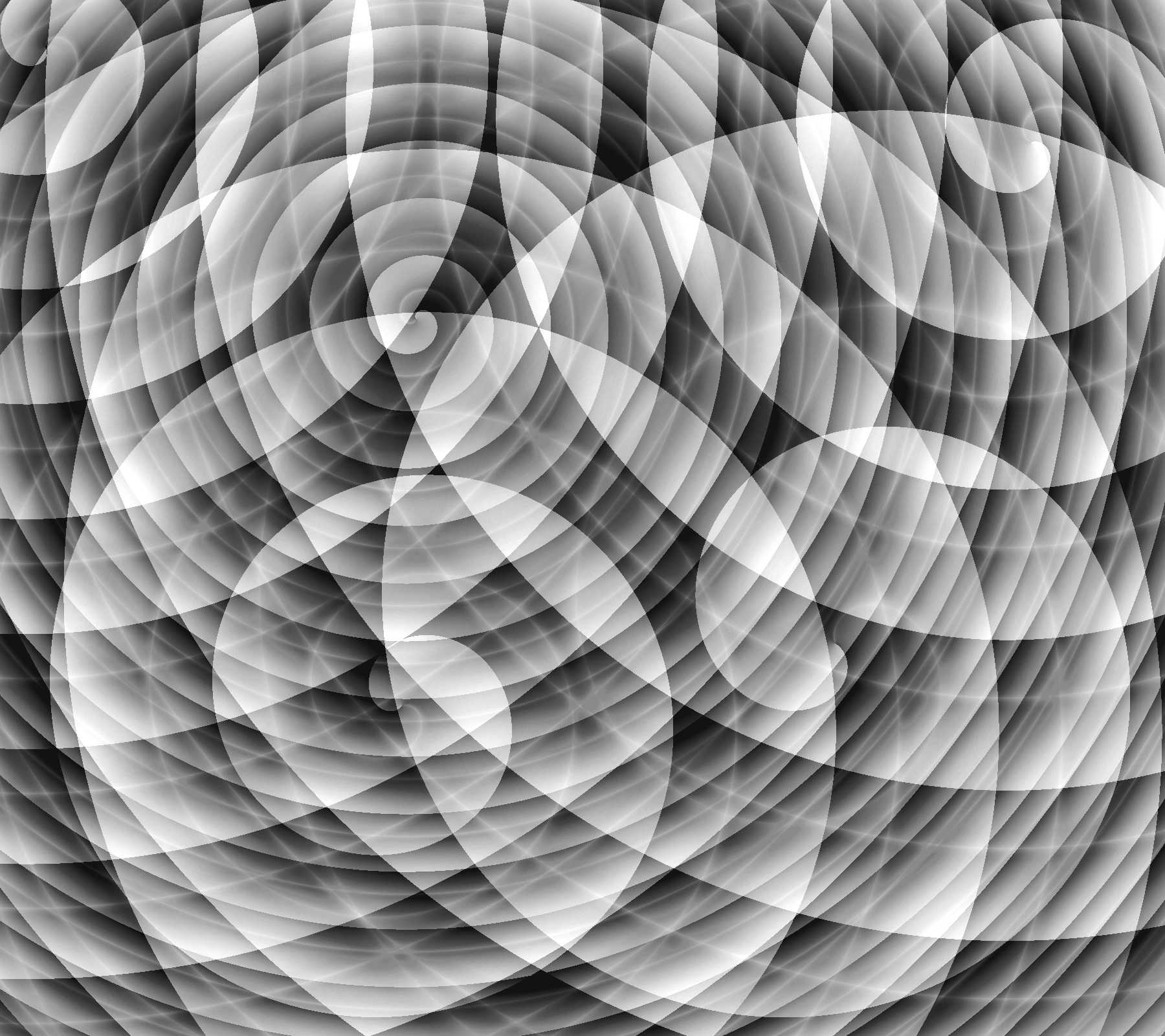 Black And White Random Spiral Swirls Background