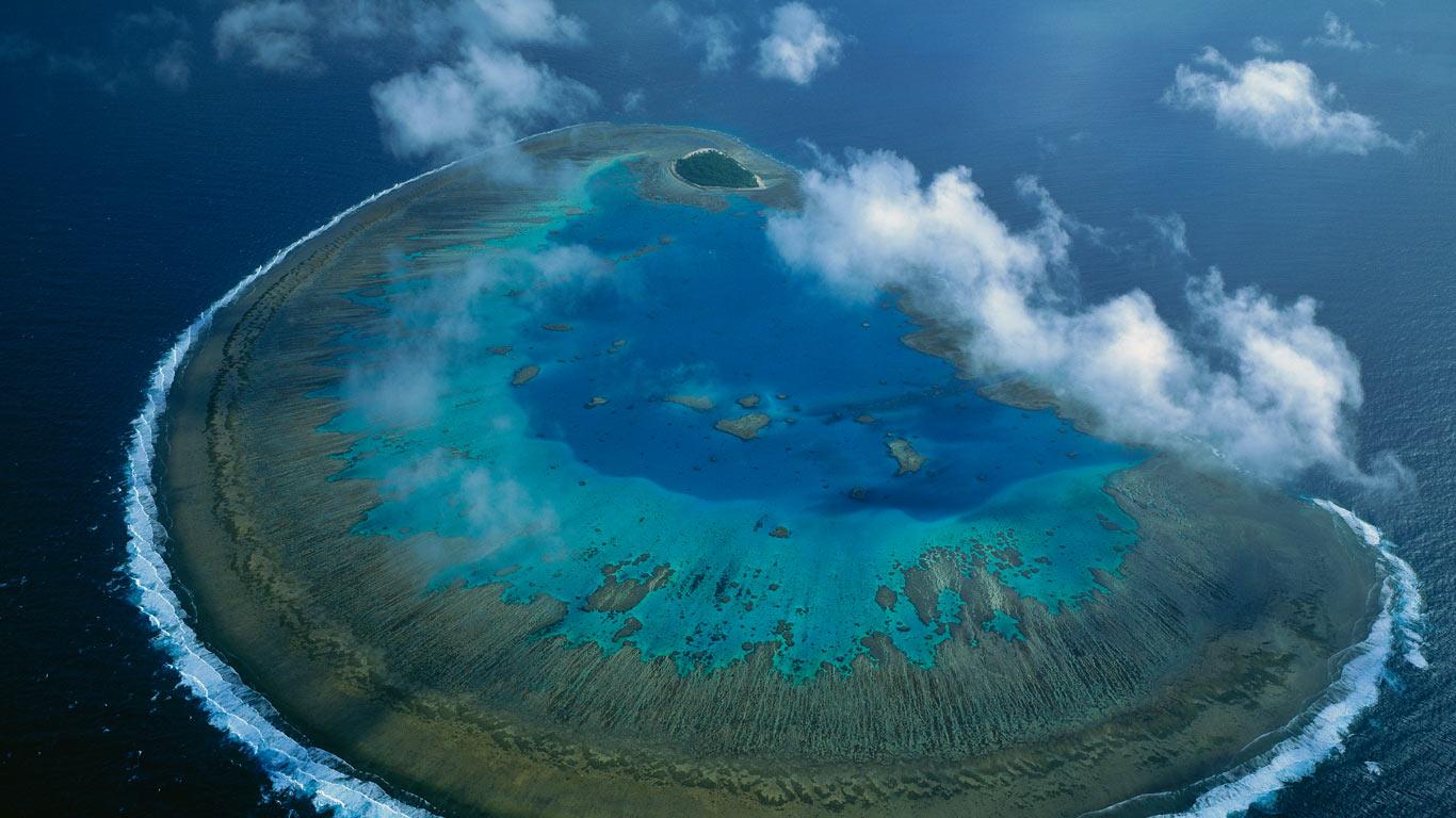 Lady Musgrave Island Coral Atoll In Capricorn Bunker Group Great