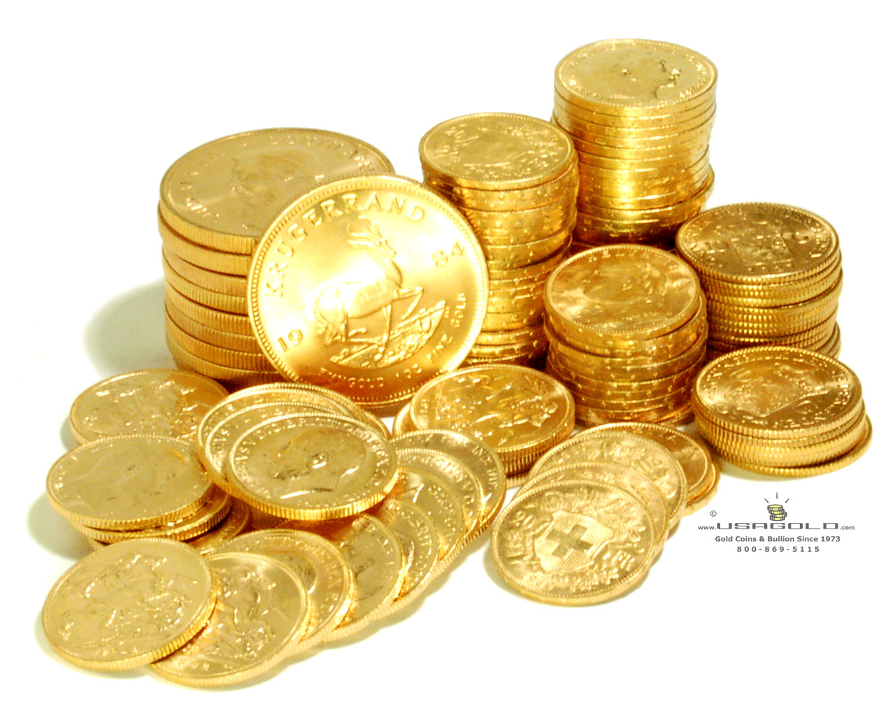 Gold Coins Stack World Collecting