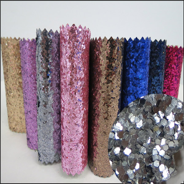 Made In China Roll Synthetic Leather Glitter Fabric Wall Paper