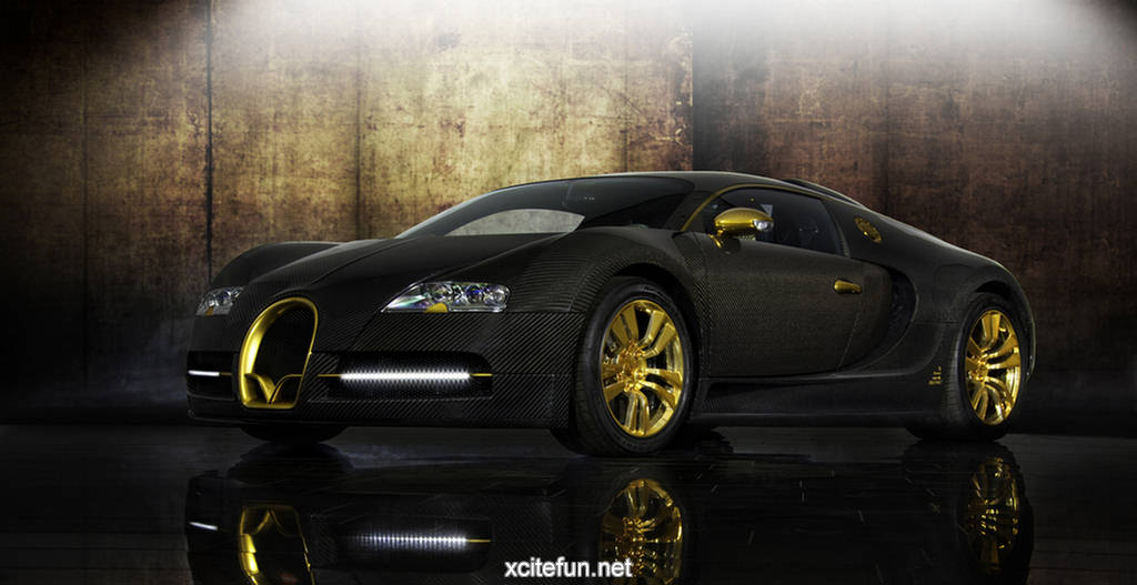 Bugatti Veyron The Golden Wallpaper Xcitefun