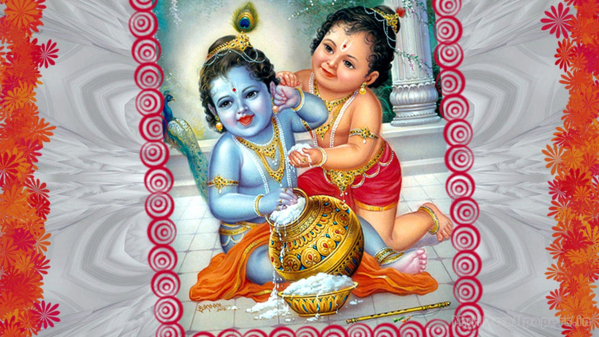 Lord Krishna And Balram Wallpaper Hd Wallpapers Krishna