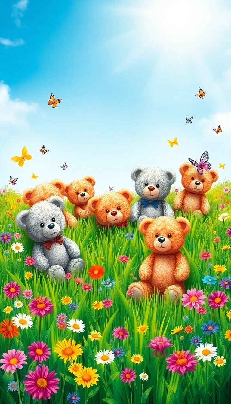 Cute Teddy Bears Wallpaper