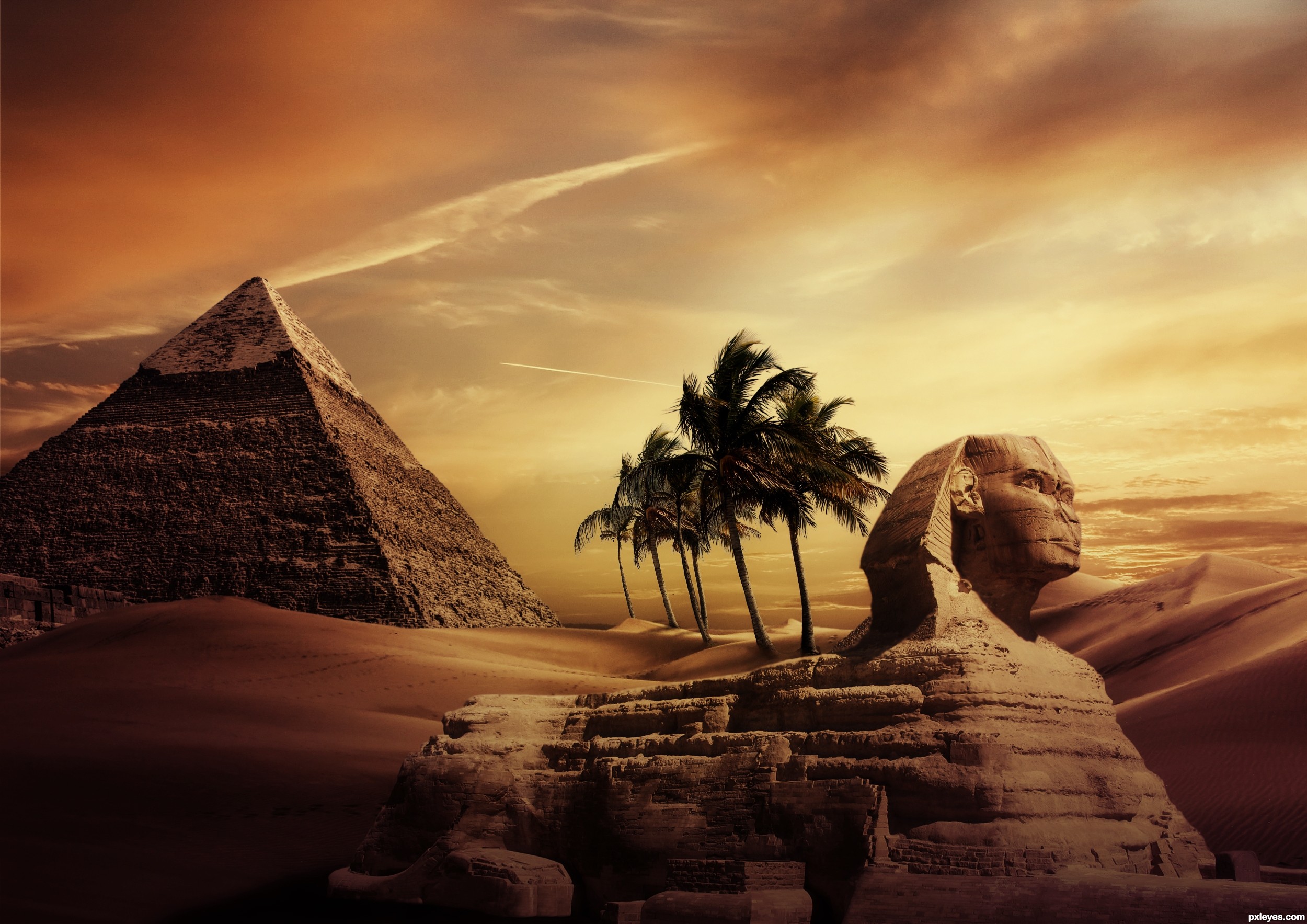 Egyptian Scene Picture By Divair For Ancient Triangle Photoshop