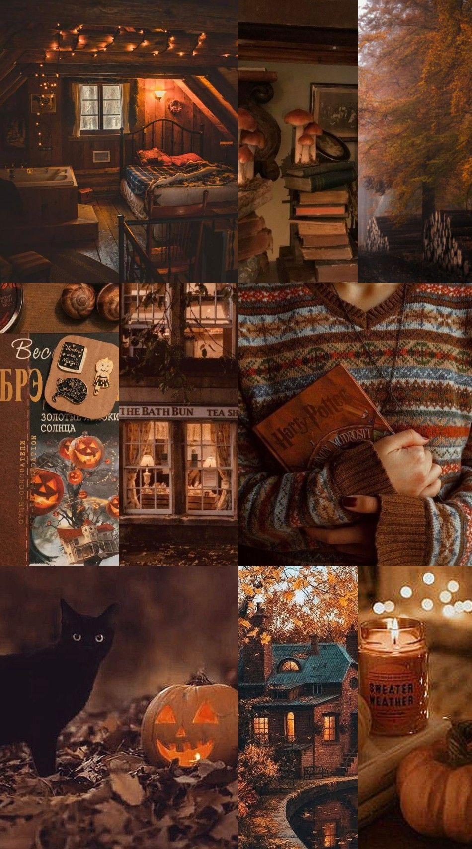 Cute Brown Aesthetic Wallpaper For Phone Collage