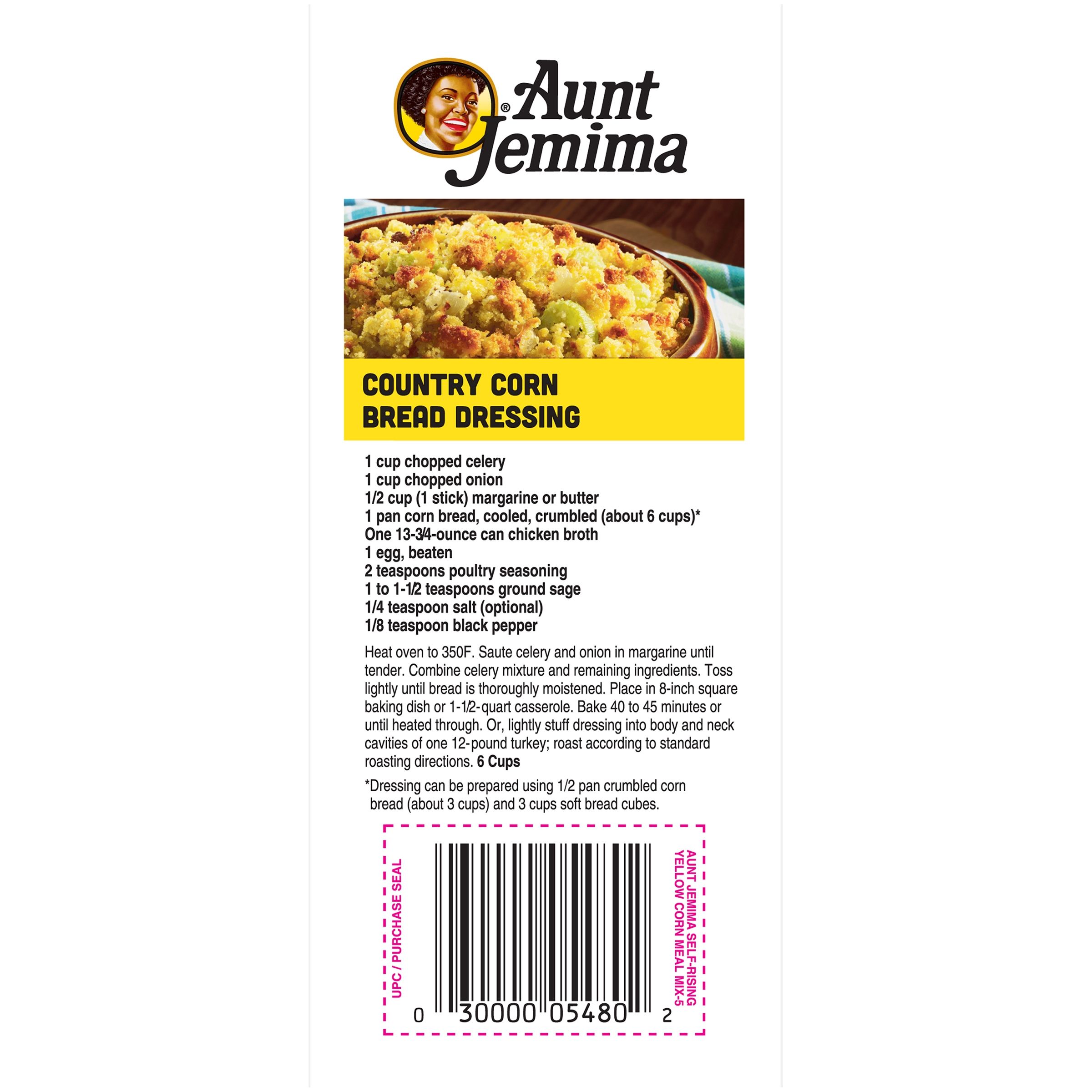 Image Result For Aunt Jemima Cornbread Dressing Recipe On Bag