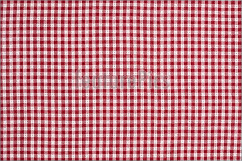 Stock Picture Red And White Gingham Checkered Tablecloth Background