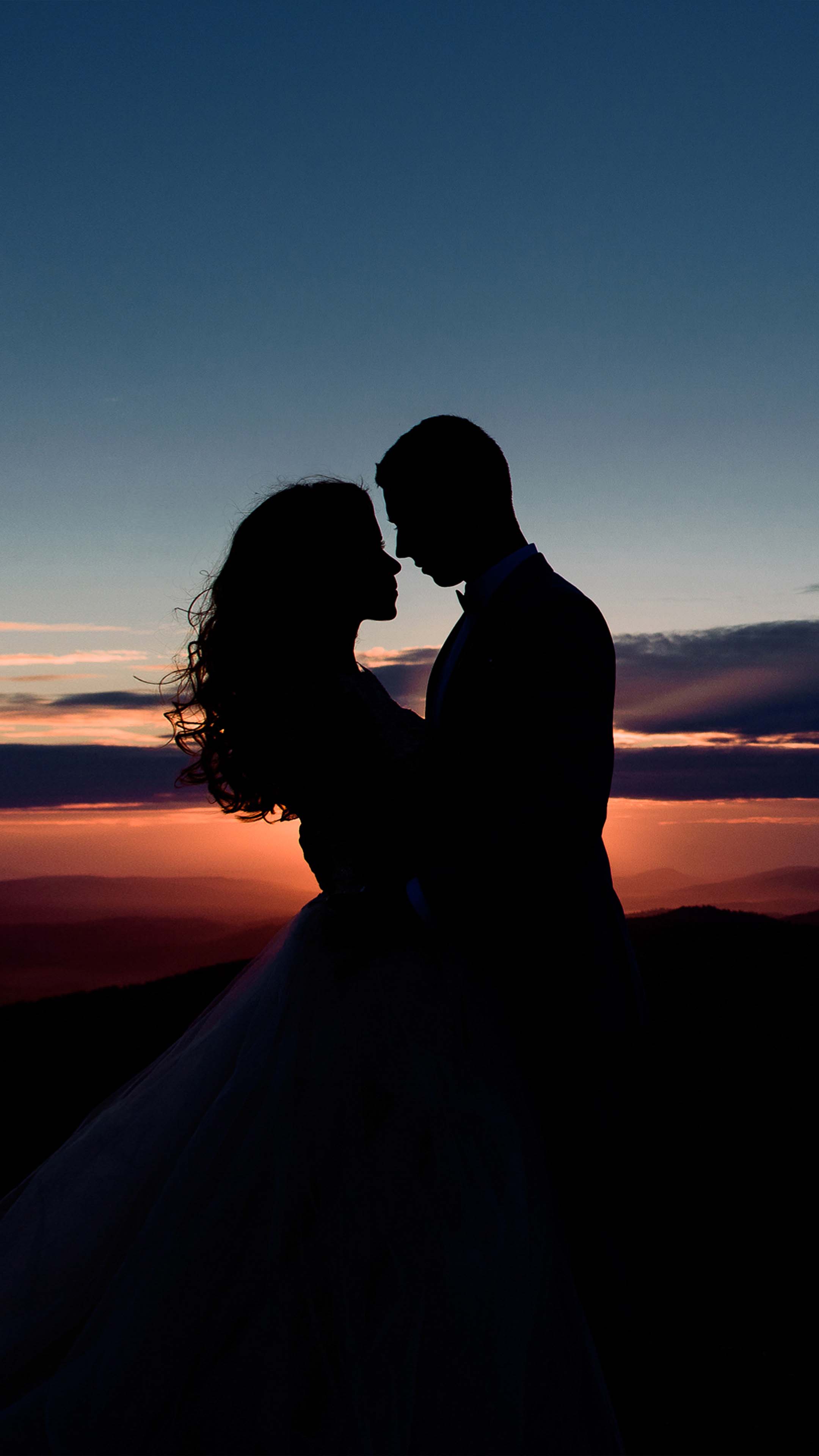 Wallpaper Sunset Love Romantic