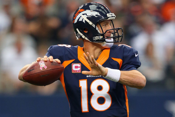 Peyton Manning Throwing Broncos Denver V Dallas