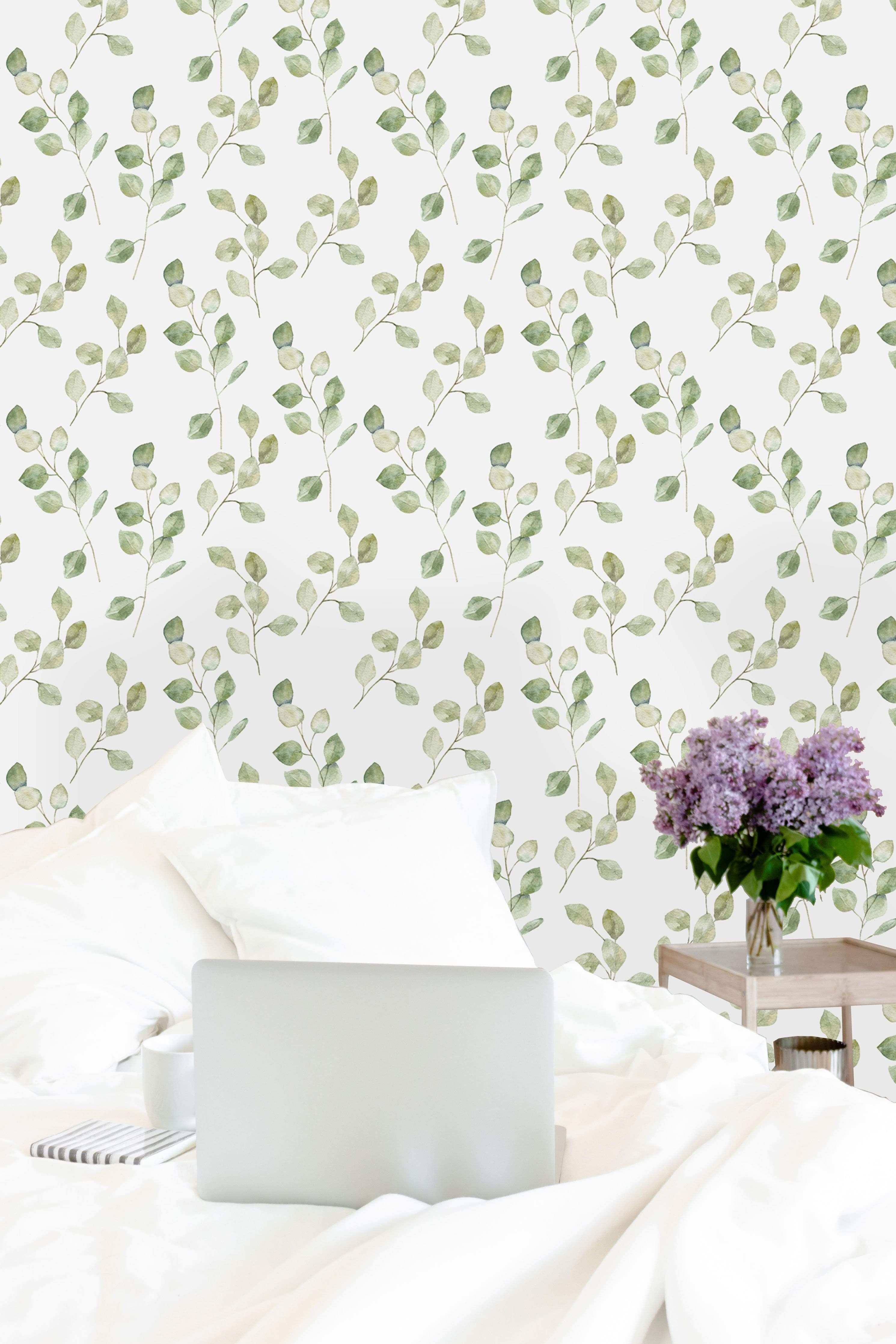 Light Green Leaves Wallpaper Buy At The Best Price With Delivery