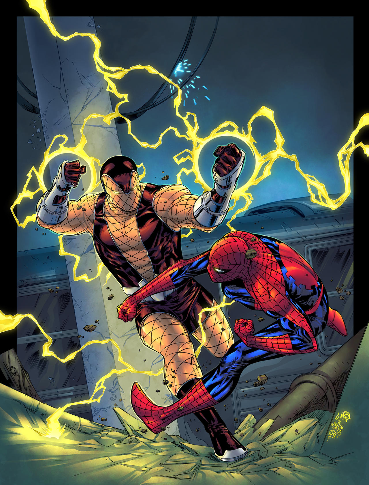 Spider Man Vs Shocker Colors By Bdstevens