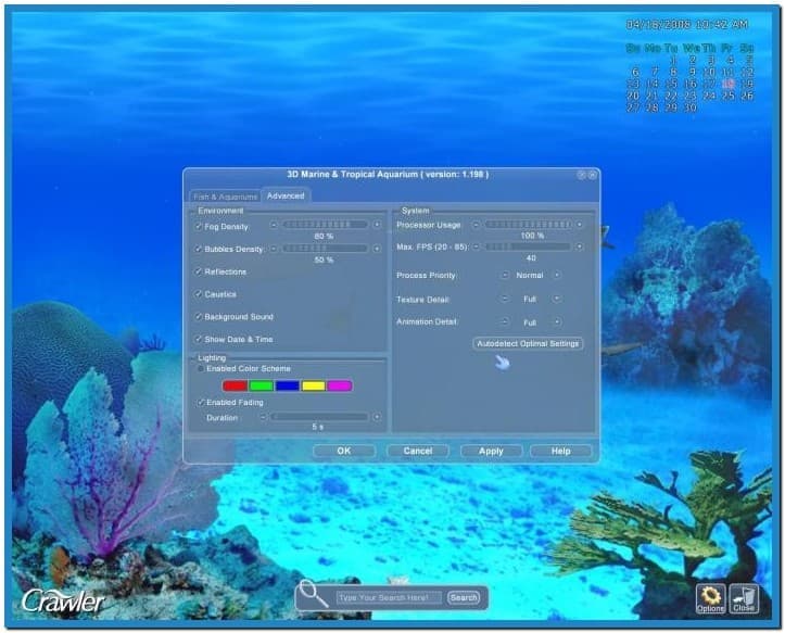 Telecharger Crawler 3d Marine Aquarium Screensaver