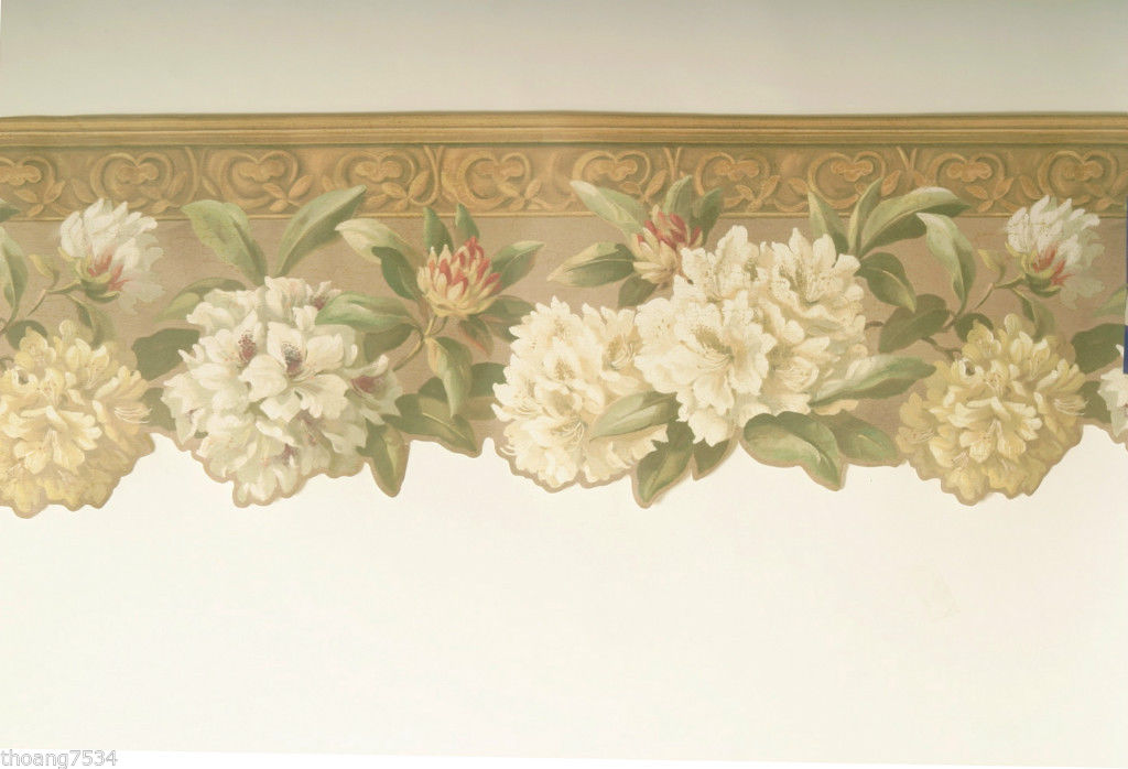 Free download Green Cream Azalea Flower Floral Scalloped Laser Cut Wall