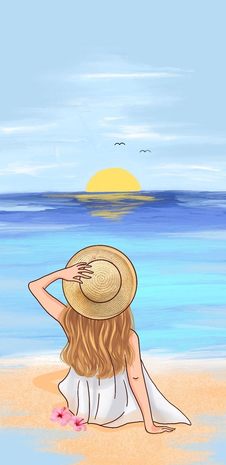 Summer Paradise Cute Wallpaper Background Girl