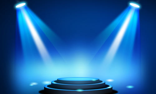 Stage Lighting Background With Spot Light Effects Psd
