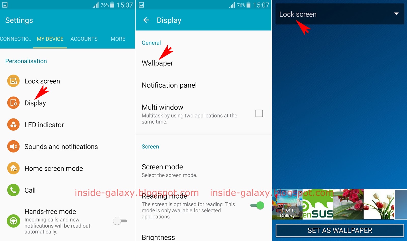 Inside Galaxy Samsung S4 How To Change Lock Screen