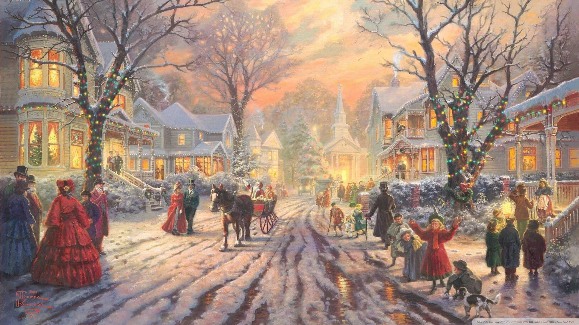Classic Winter Wonderland During Victorian Christmas