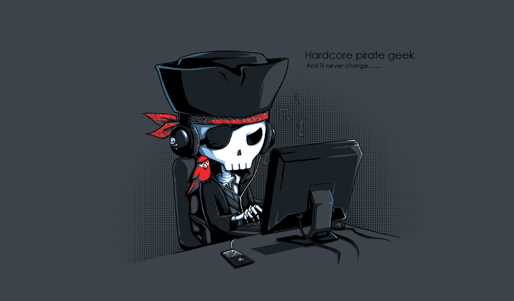 Hardcore Pirates Skeleton Geek HD Wallpaper
