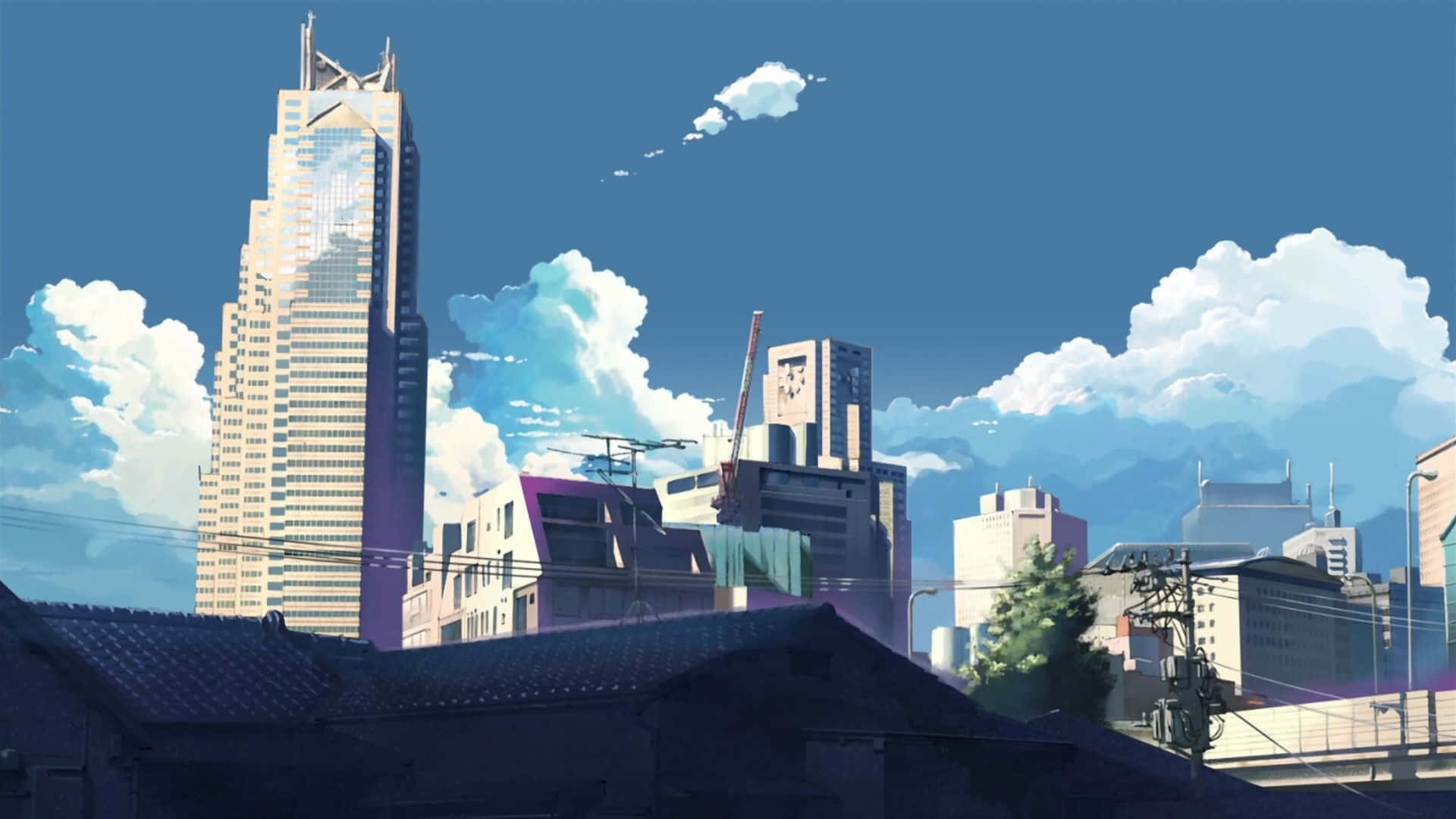 Blue Anime Aesthetic Desktop Wallpaper