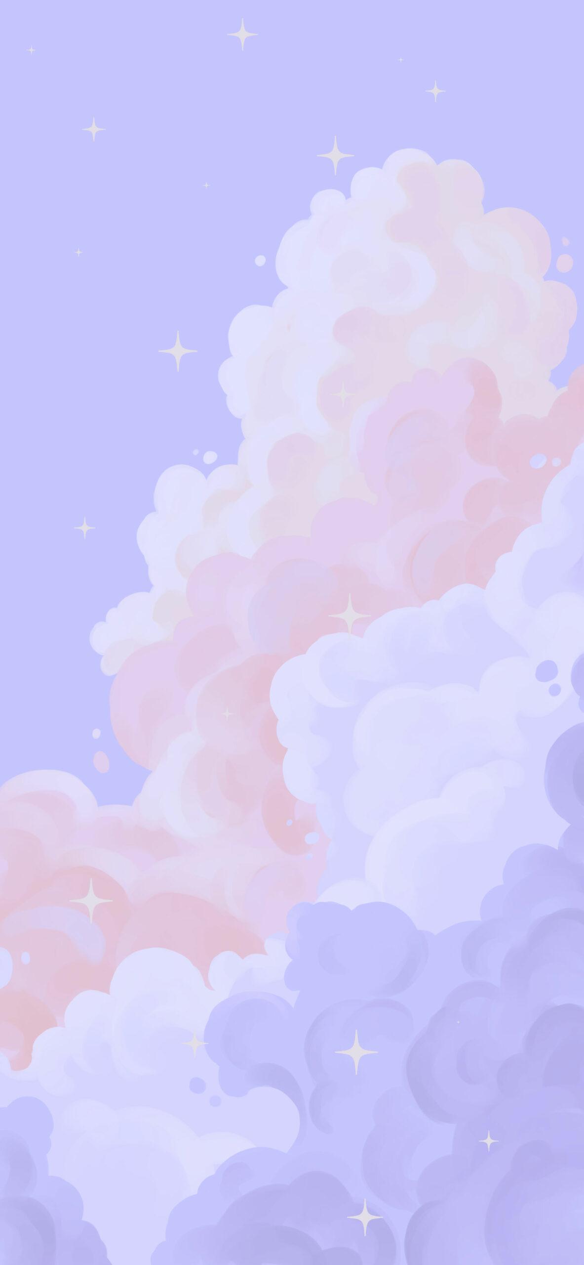 Aesthetic Clouds Purple Wallpaper iPhone