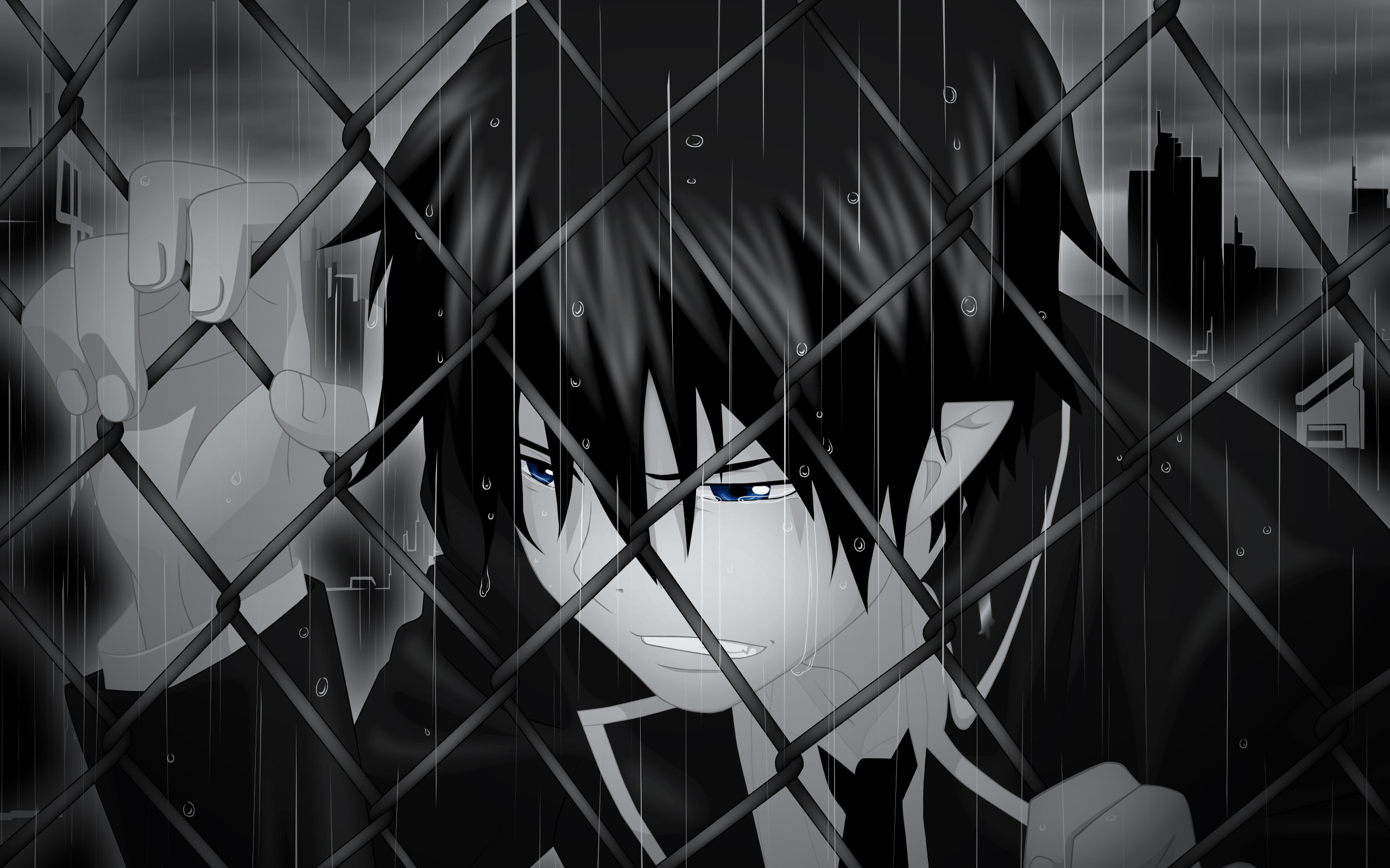 Sad Emotional  Sad Anime Boy WIth Crows Background Wallpaper Download   MobCup