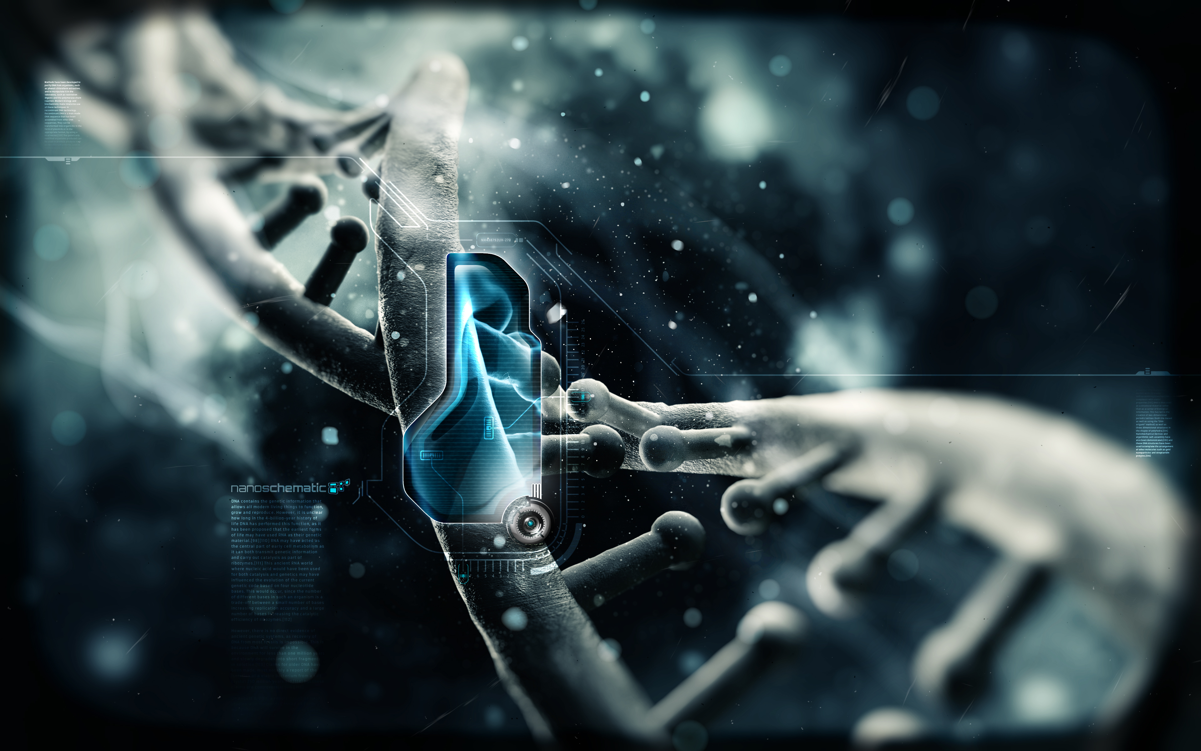 3D DNA Wallpaper  HD Images New  Medical wallpaper Science background  Free desktop wallpaper