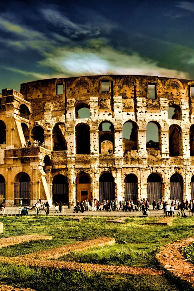 Rome Coliseum Showplace Italy Desktop Wallpaper