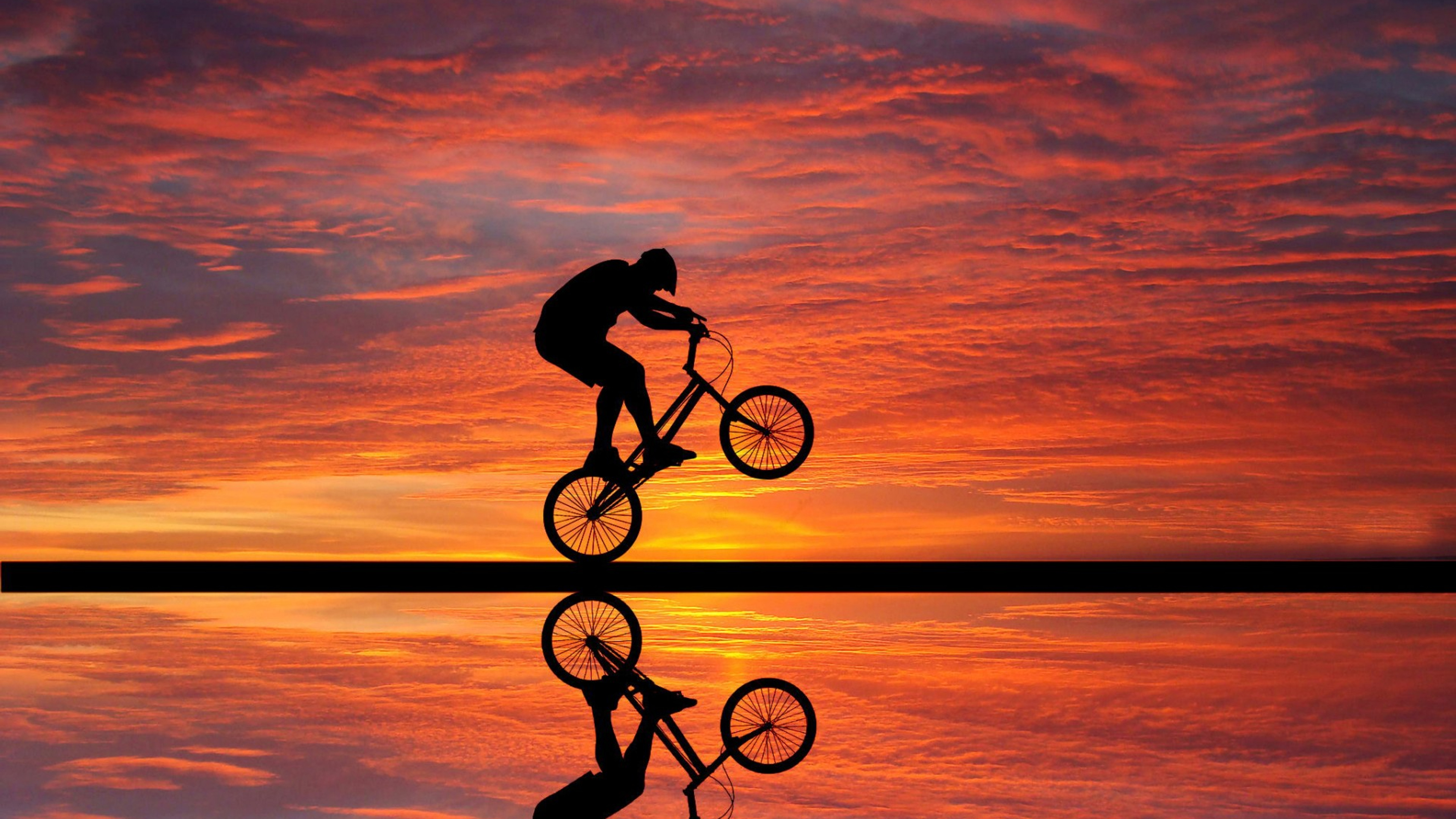 Cycling Sunset 4k HD Wallpaper Image Photos And Picture